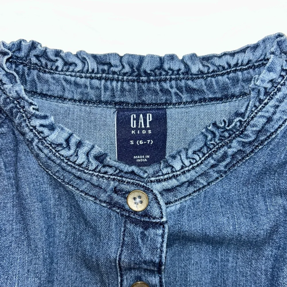 Gap Kids Tiered Denim Dress Size Small 6/7
